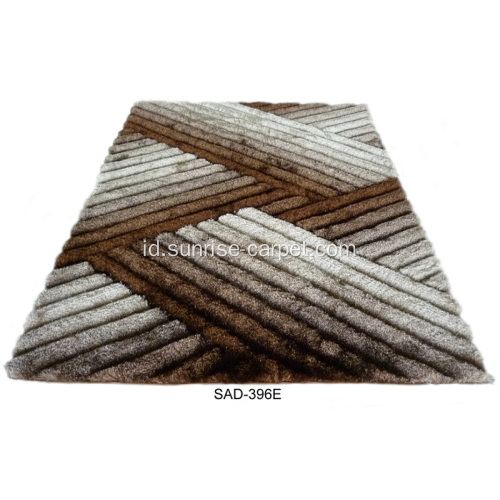 Polyester Silk Shag 3D Carpet